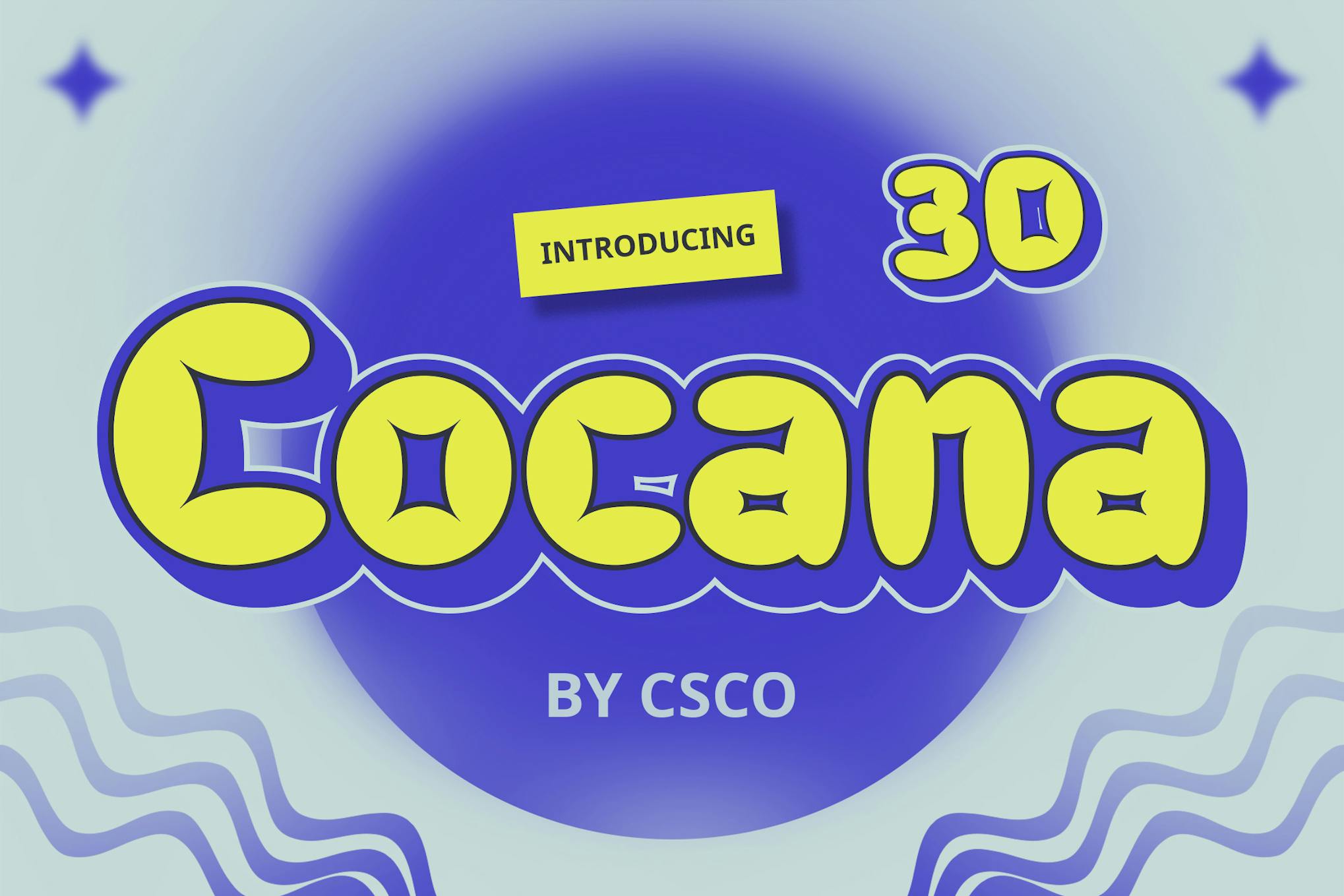 Cocana 3D - Modern Bubble Font