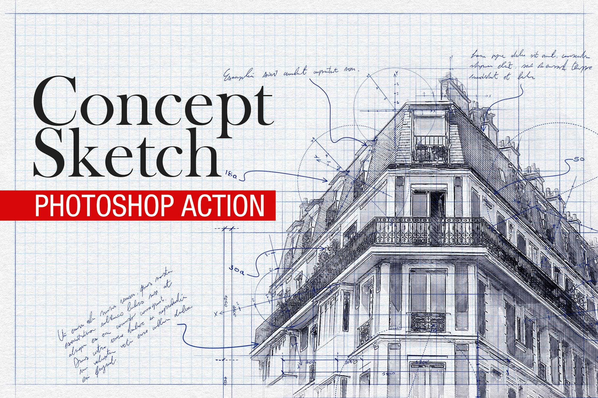 Concept Sketch Photoshop Action