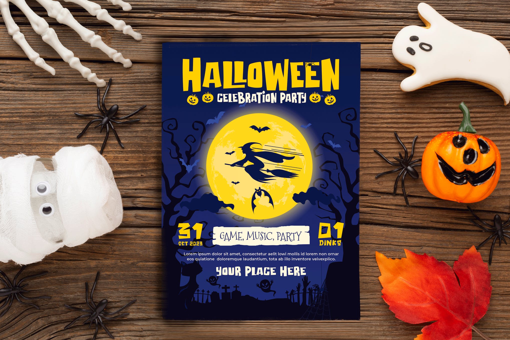 Cool Halloween Party Flyer Template