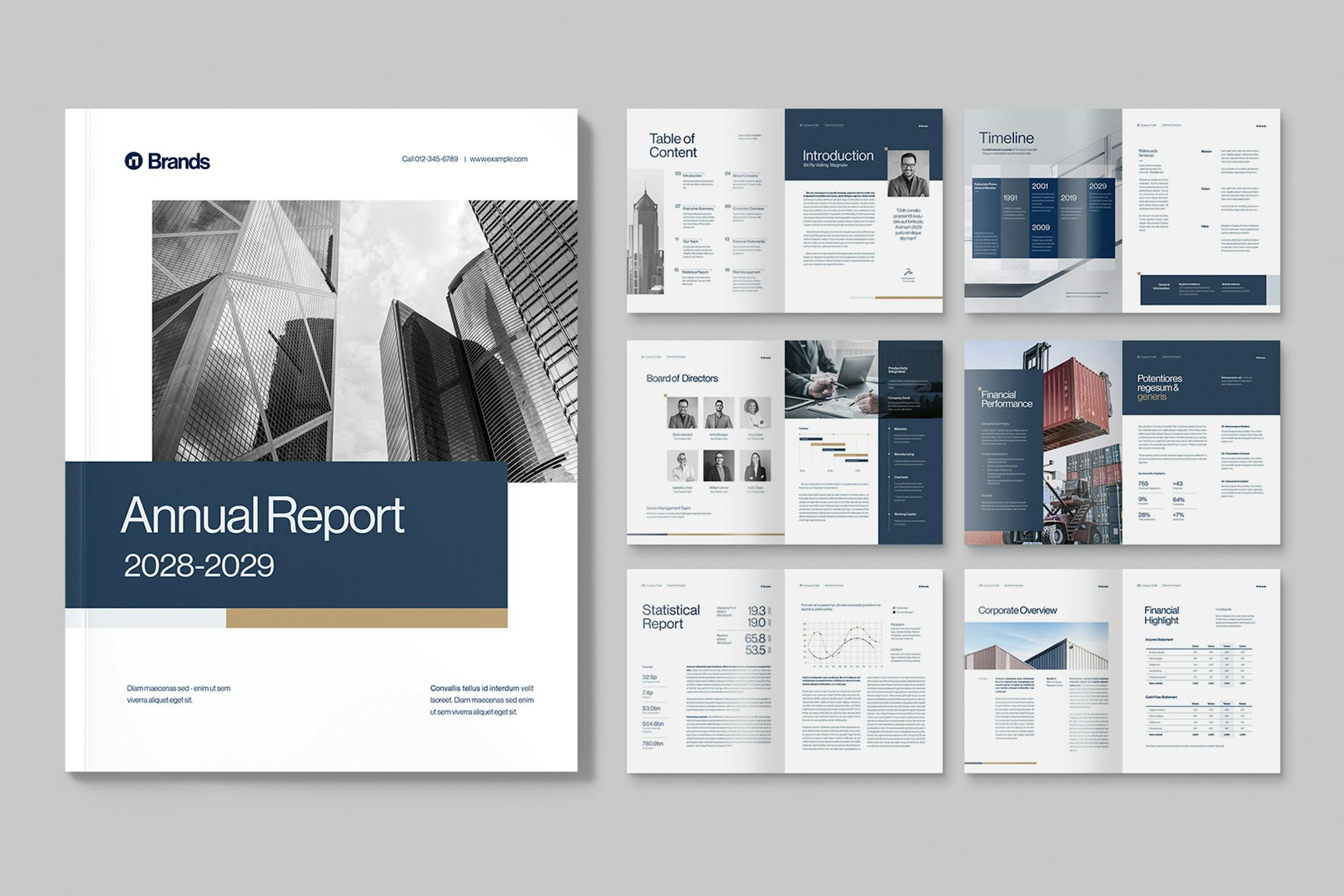 Corporate Annual Report InDesign Template