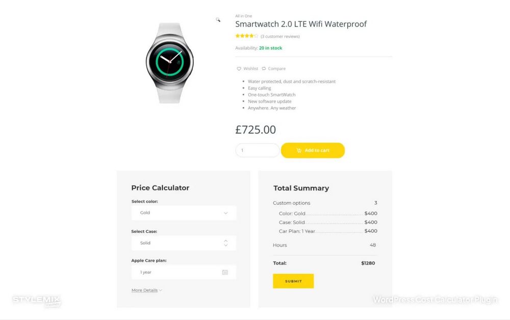 cost calculator variable