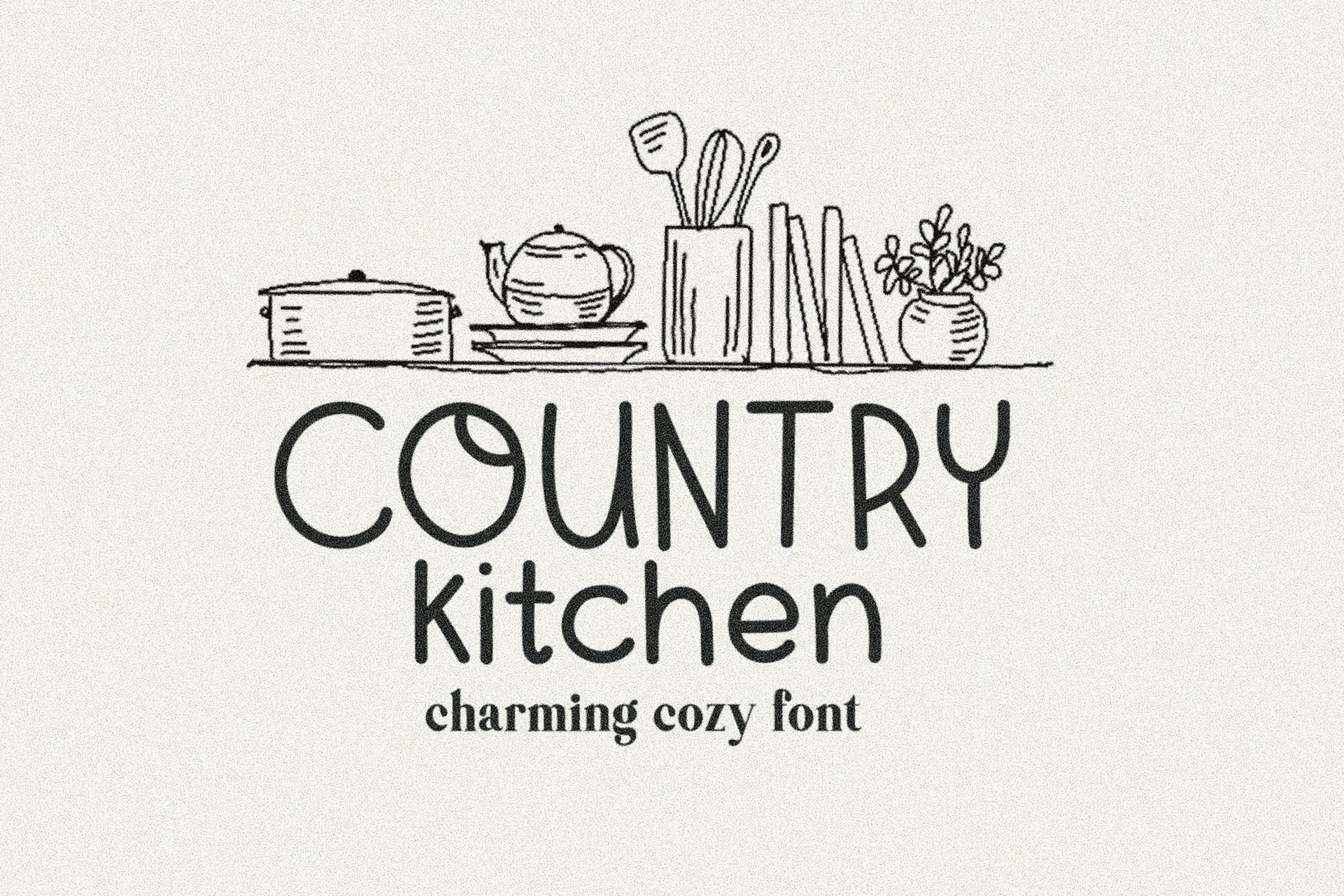 Country Kitchen - Cricut Font