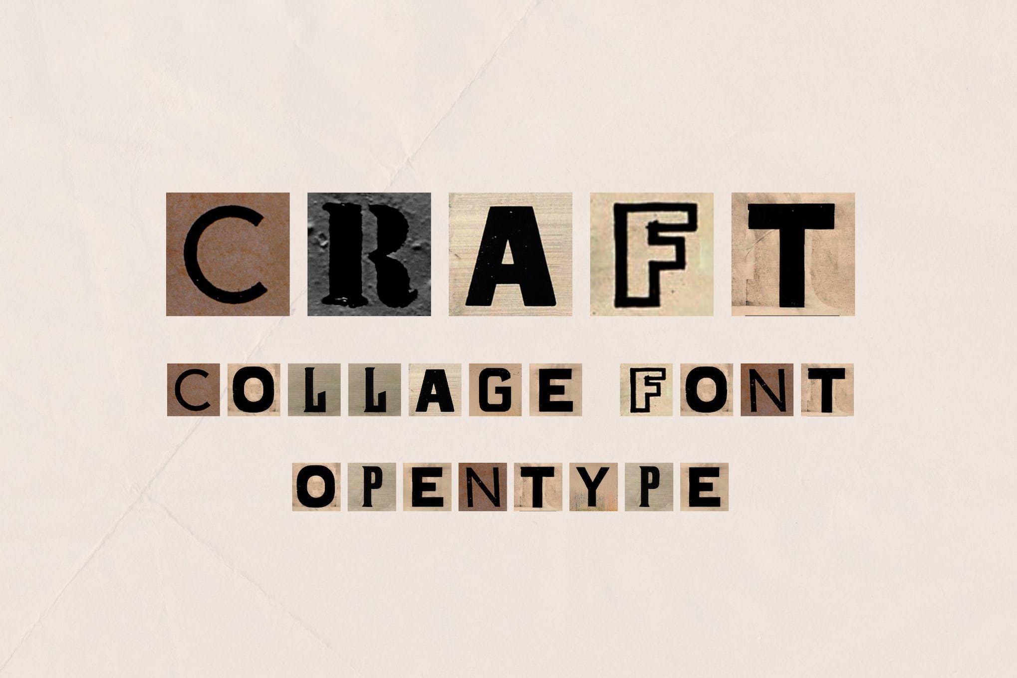 Craft Collage Bitmap Font