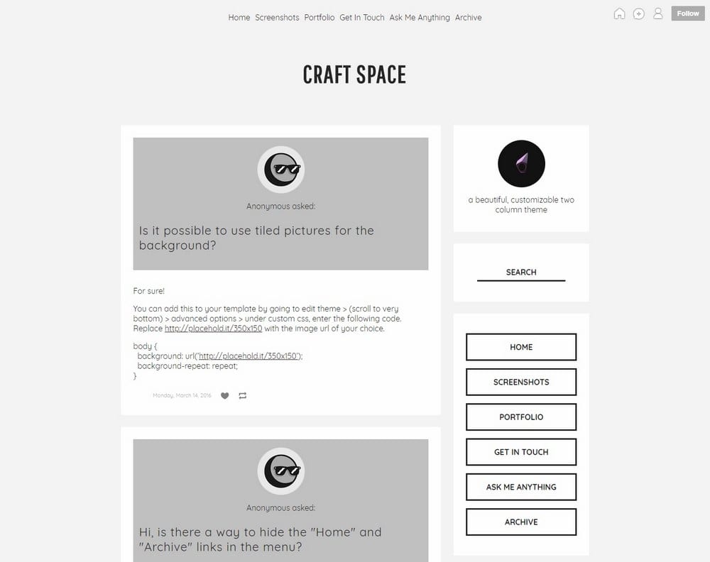 craftspace-two-column-tumblr-theme