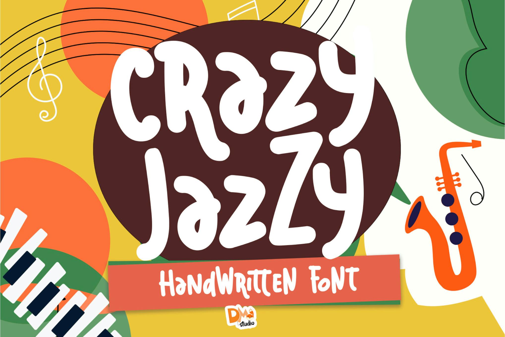 Crazy Jazzy - Handwritten Cricut Font