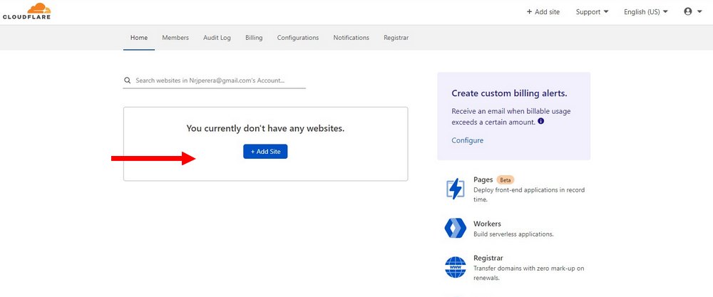 create cloudflare account 2