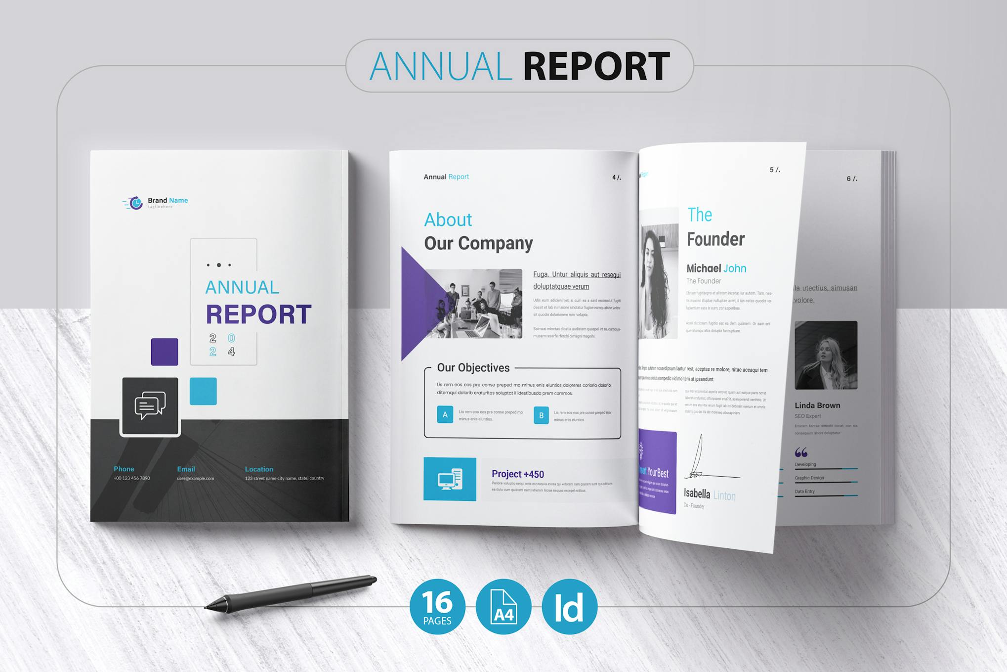 Creative InDesign Annual Report Template