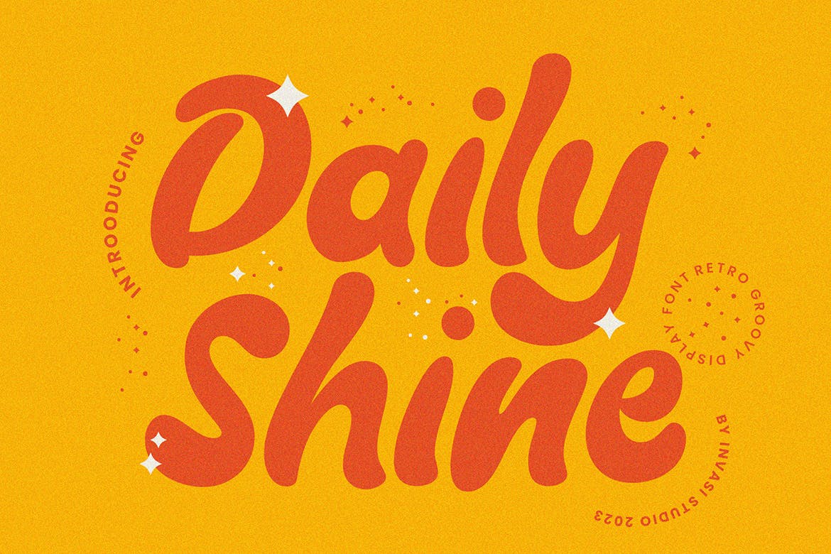 Daily Shine - Groovy Retro Font