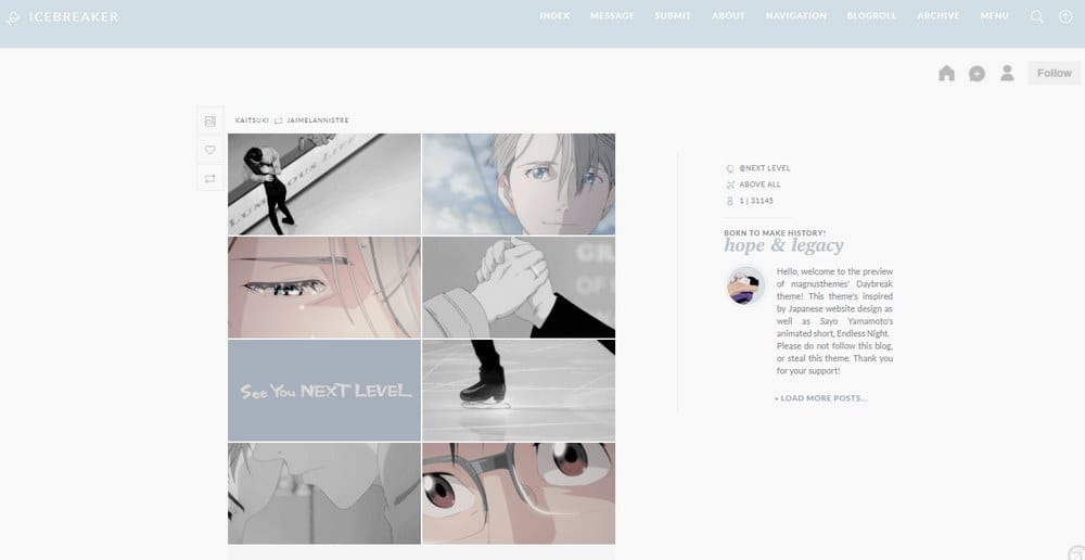 Anime Tumblr Dashboard Themes