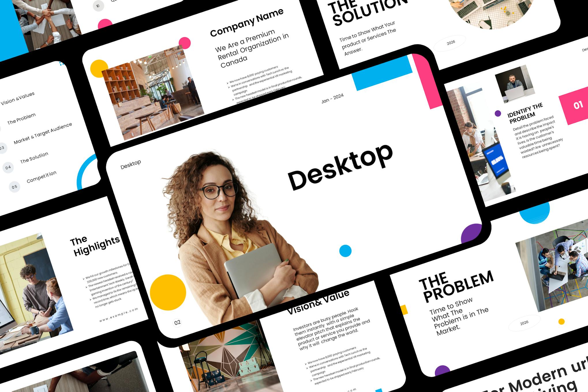 Desktop - Pitch Deck Keynote Template