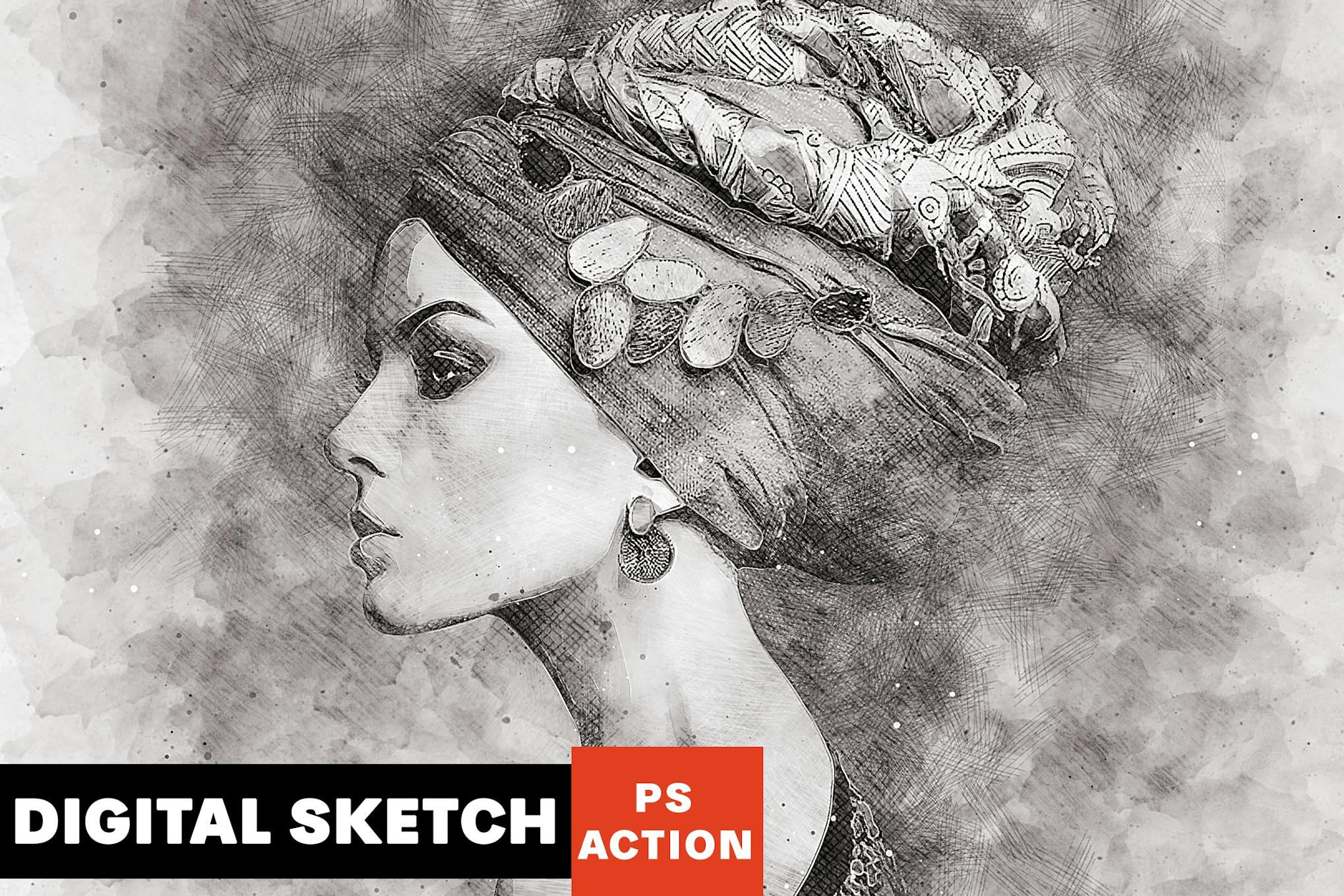 Digital Pencil Sketch Photoshop Action