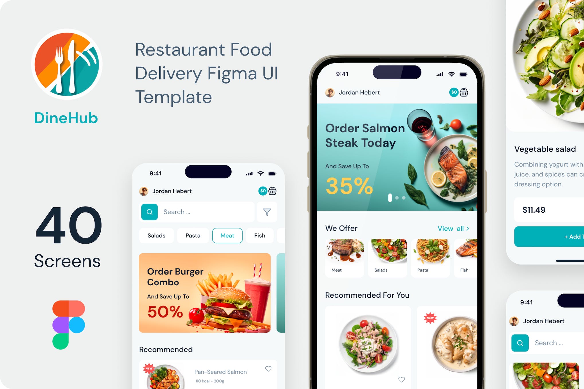 DineHub - Food Delivery Figma UI Template