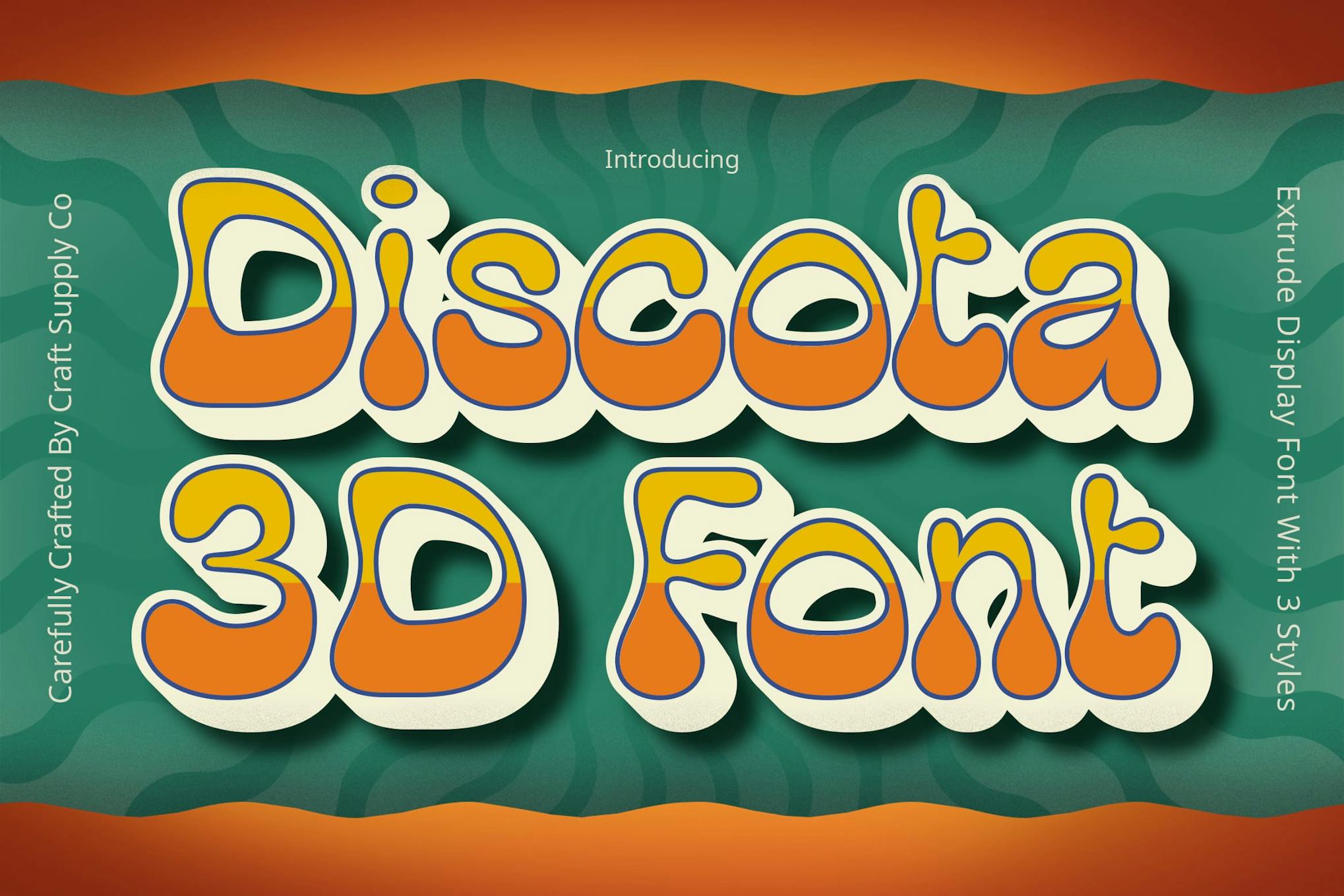 Discota 3D - Retro Bubble Font