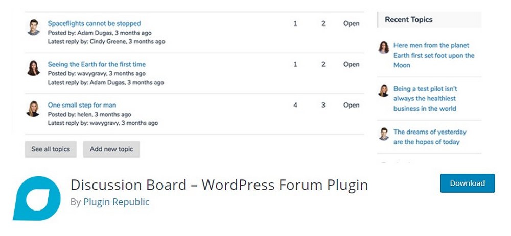 discussion board plugin