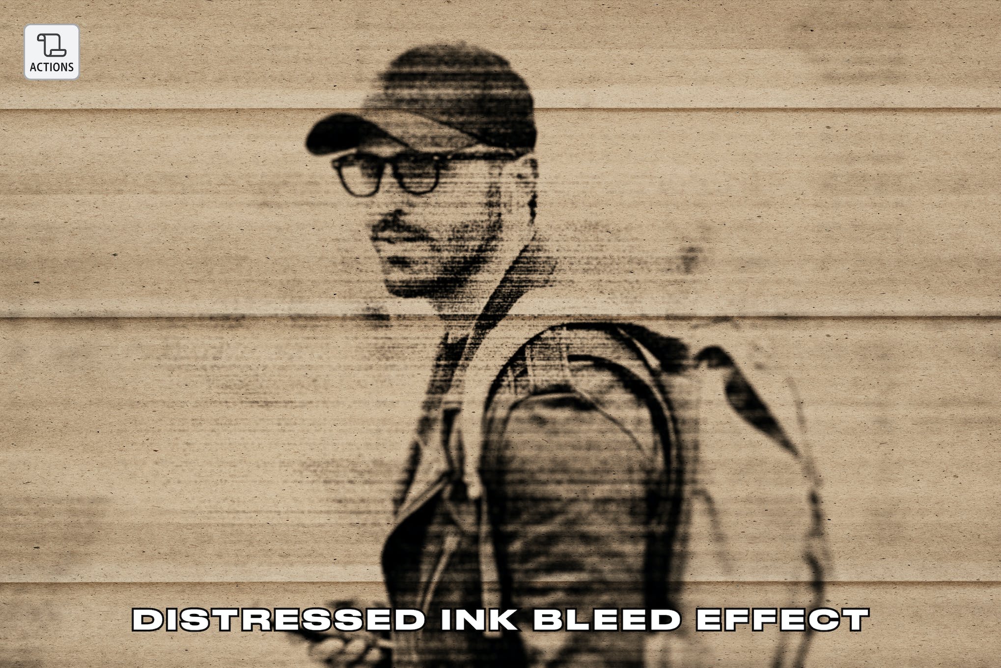 Distressed Ink Bleed Effect