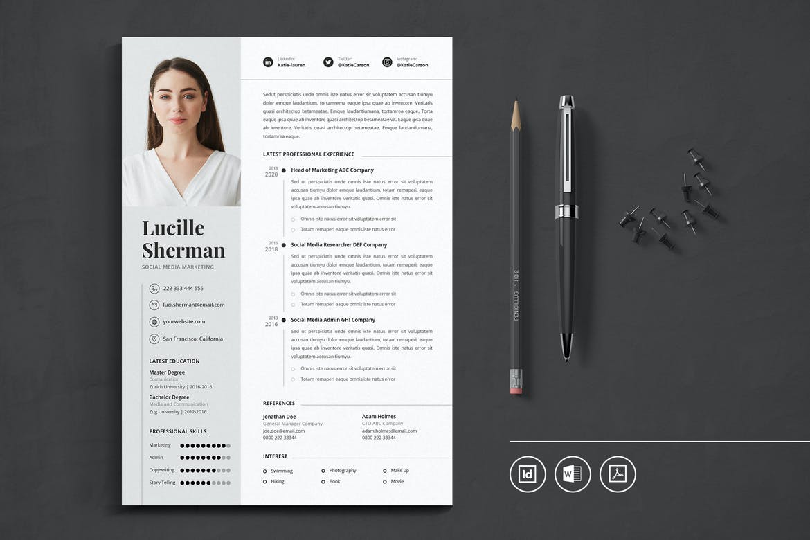 presentation indesign template free