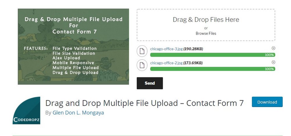 drag and drop multiple file upload