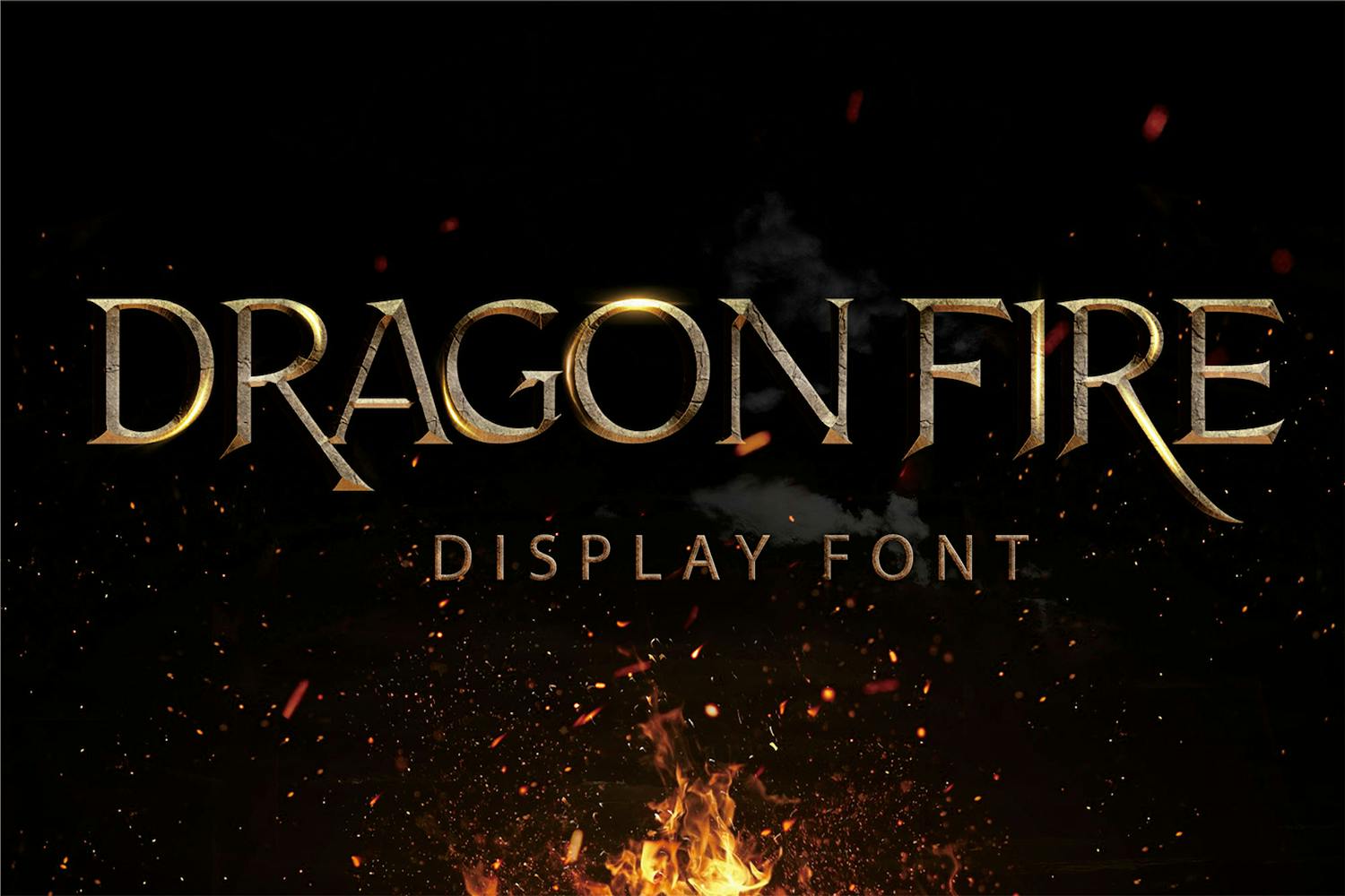 Dragon Fire Display Font