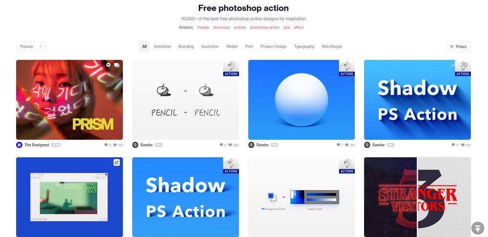 dribbble photoshop actions