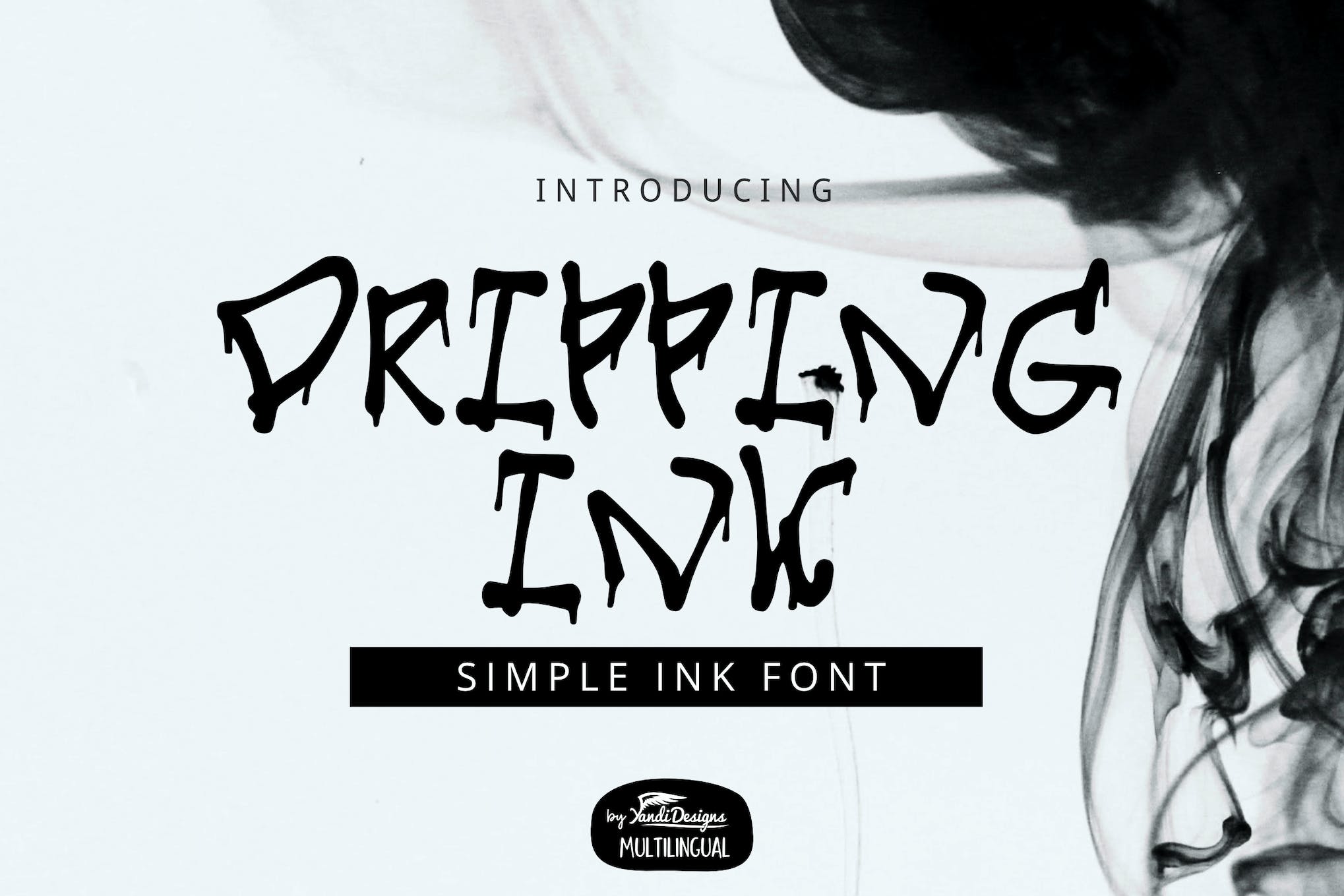 Dripping Ink Typeface