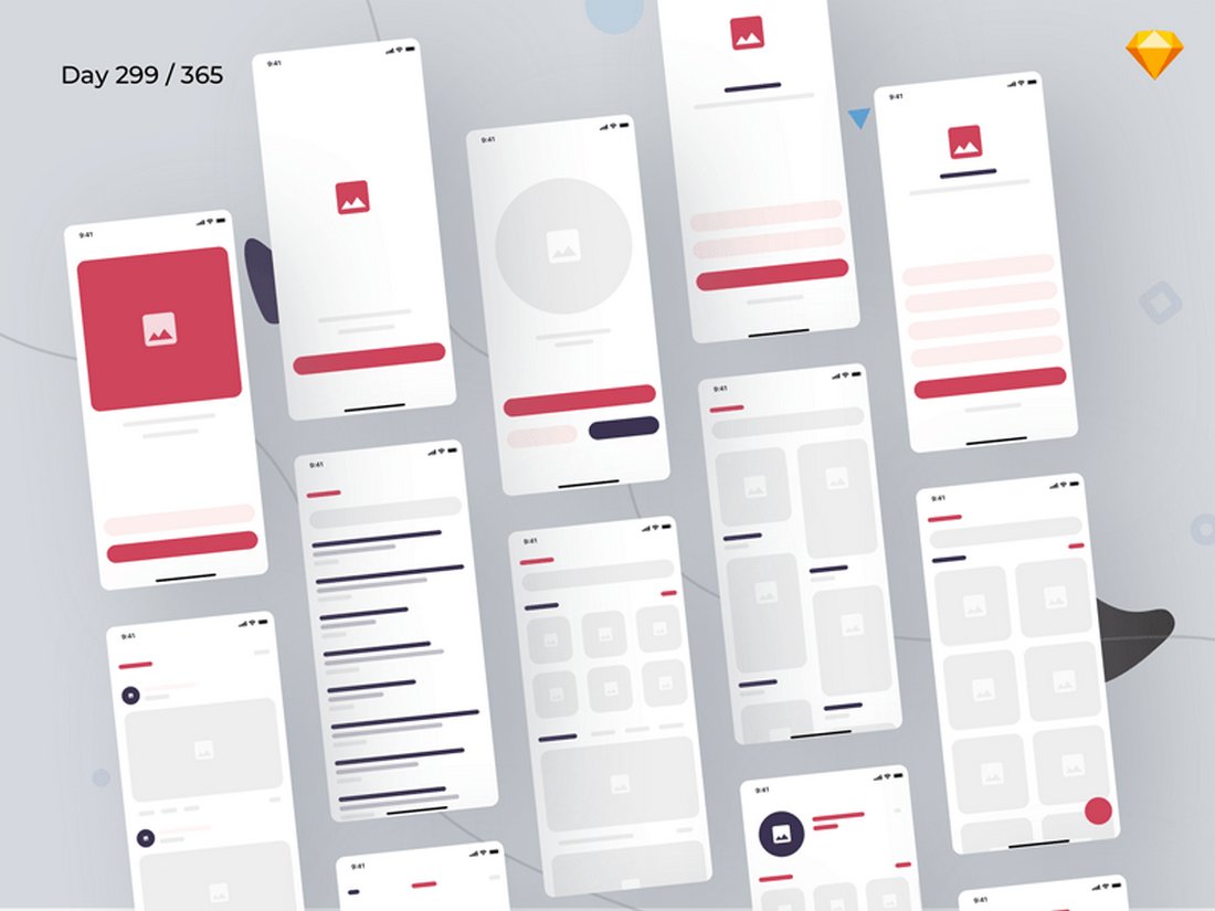 eBlocks - Free eCommerce Wireframe Kit iOS