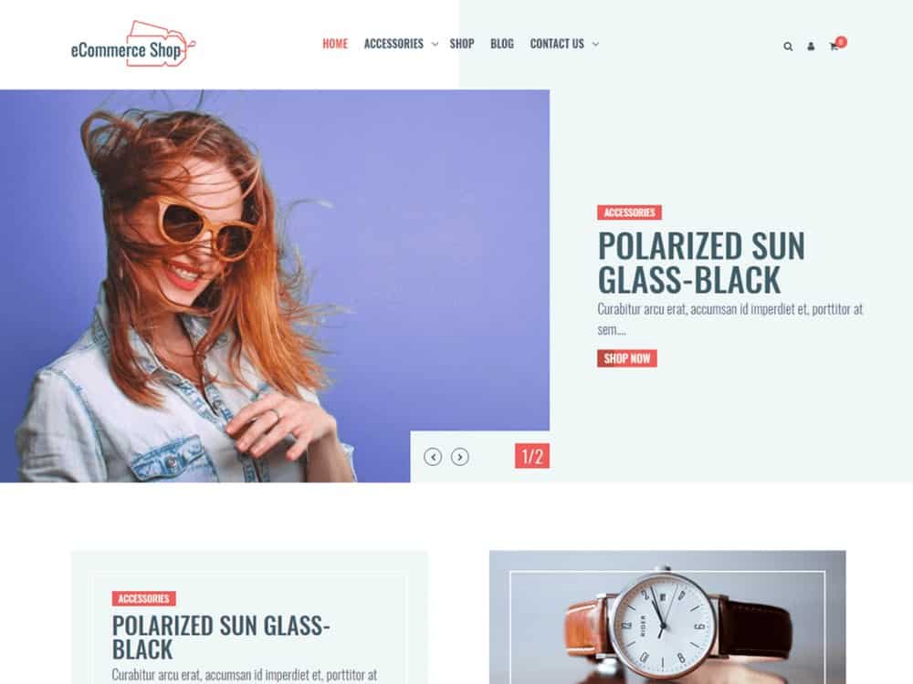 eCommerce Shop - Free eCommerce WordPress Theme