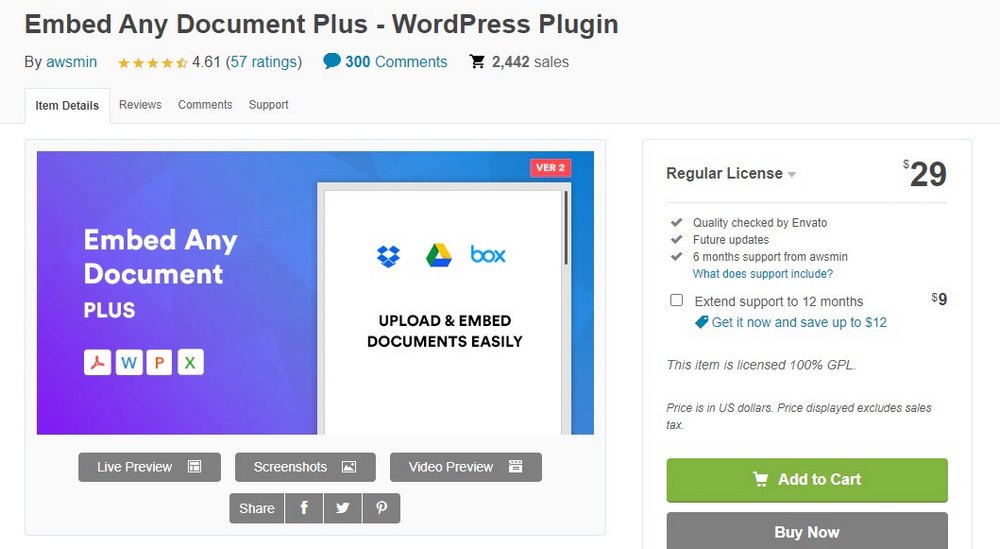 embed any document plus