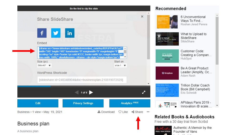 embed ppt with slideshare 3