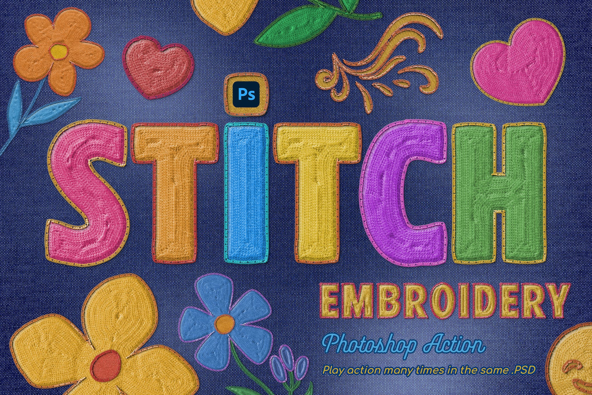 Embroidery Photoshop Action