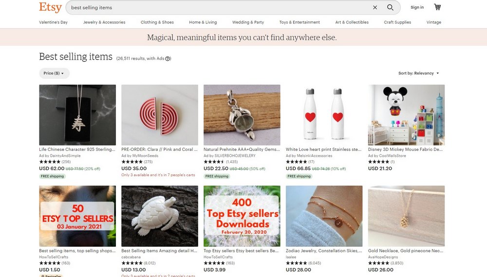 etsy popular products