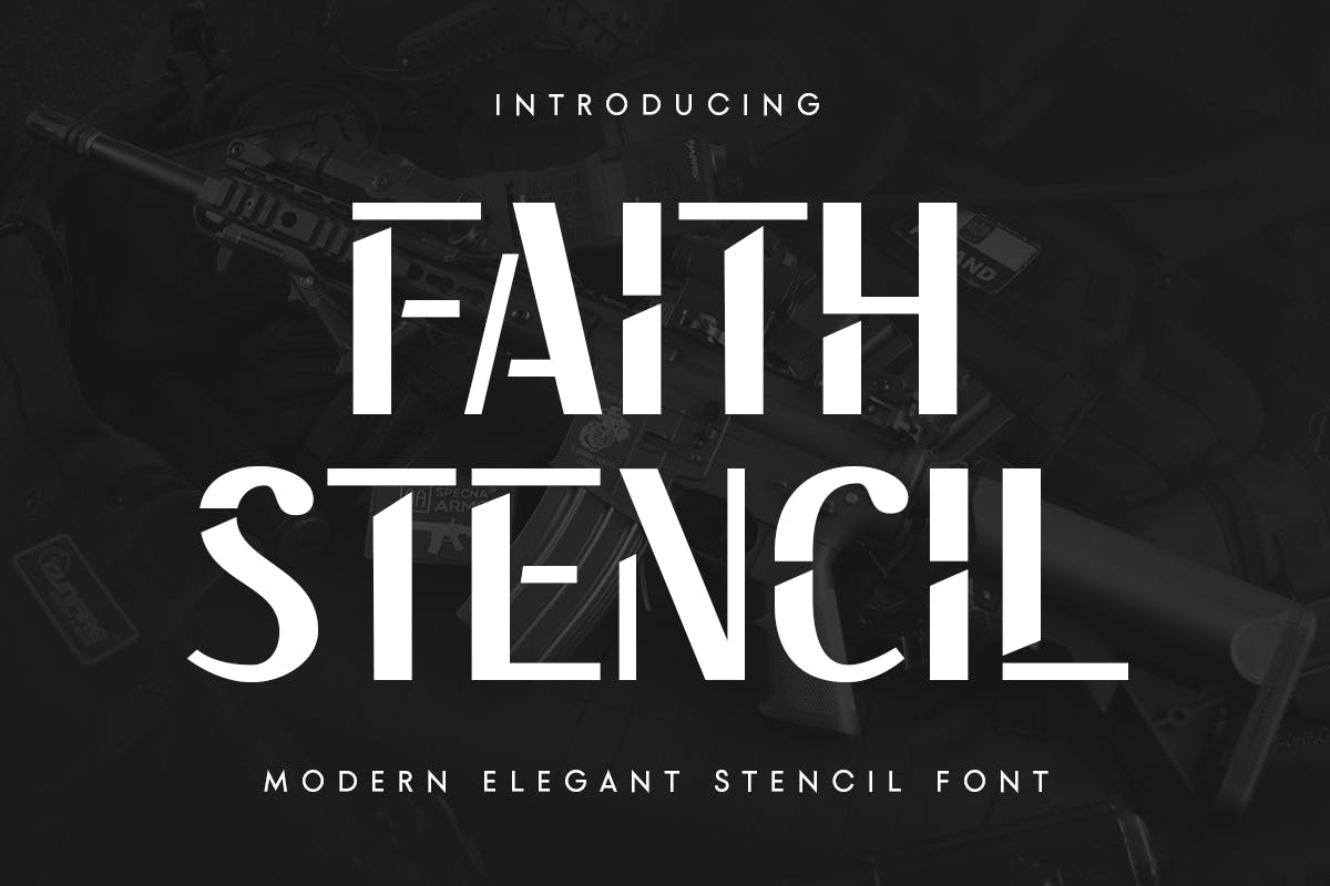 Faith Elegant Stencil Font