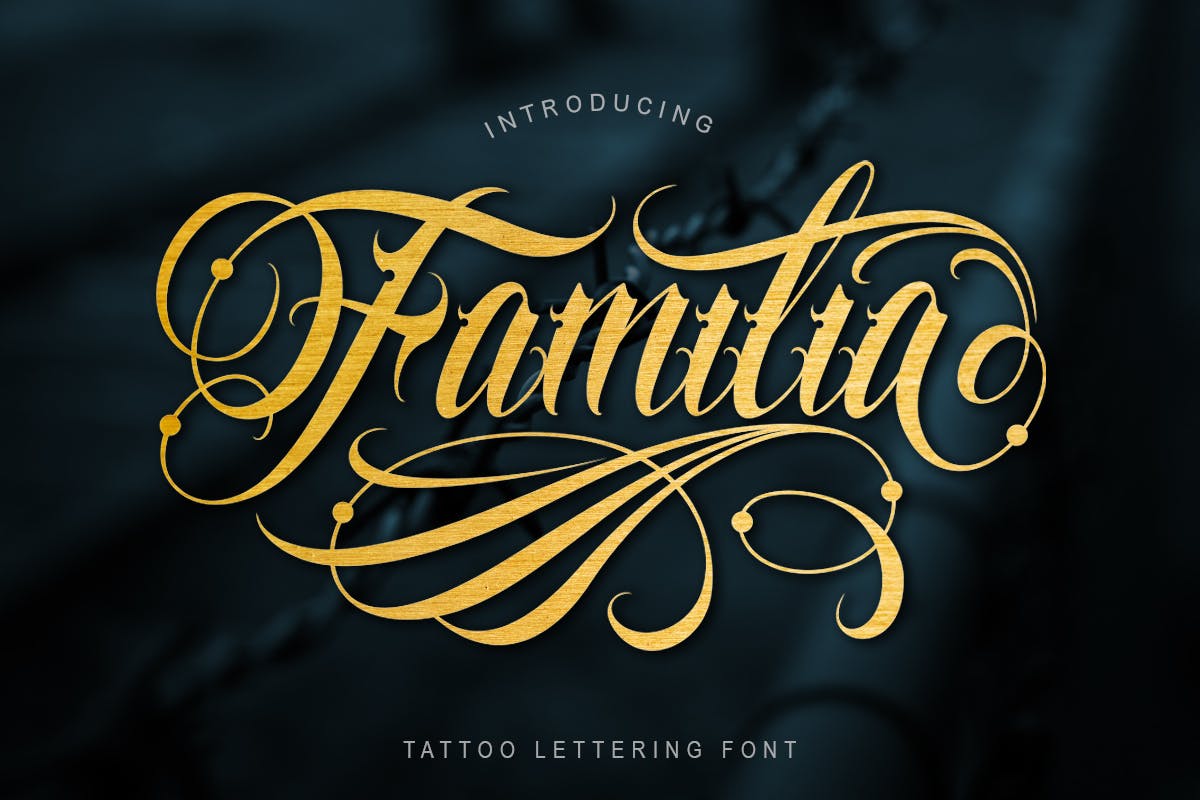 Familia Tattoo Lettering