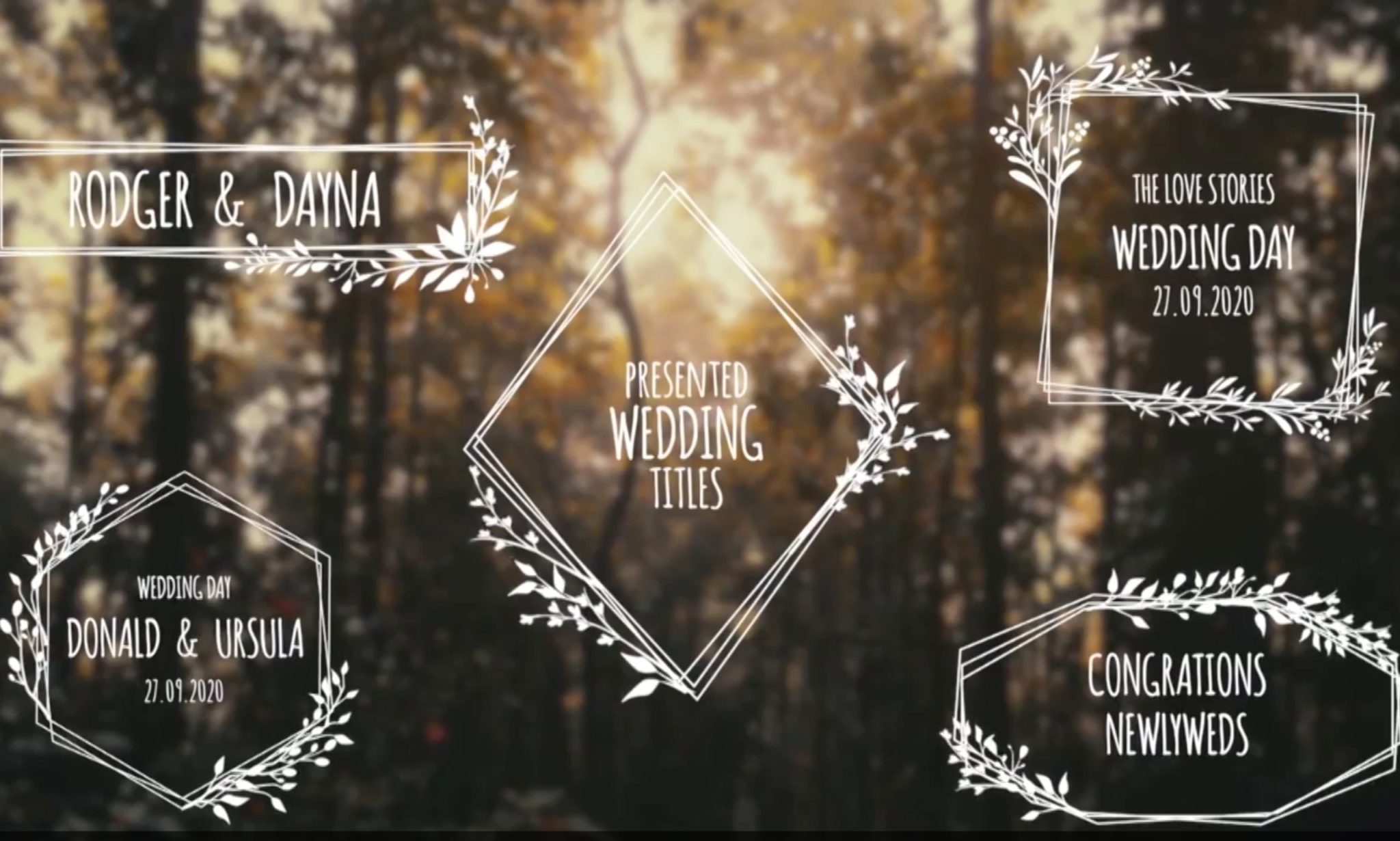 free wedding title for final cut pro