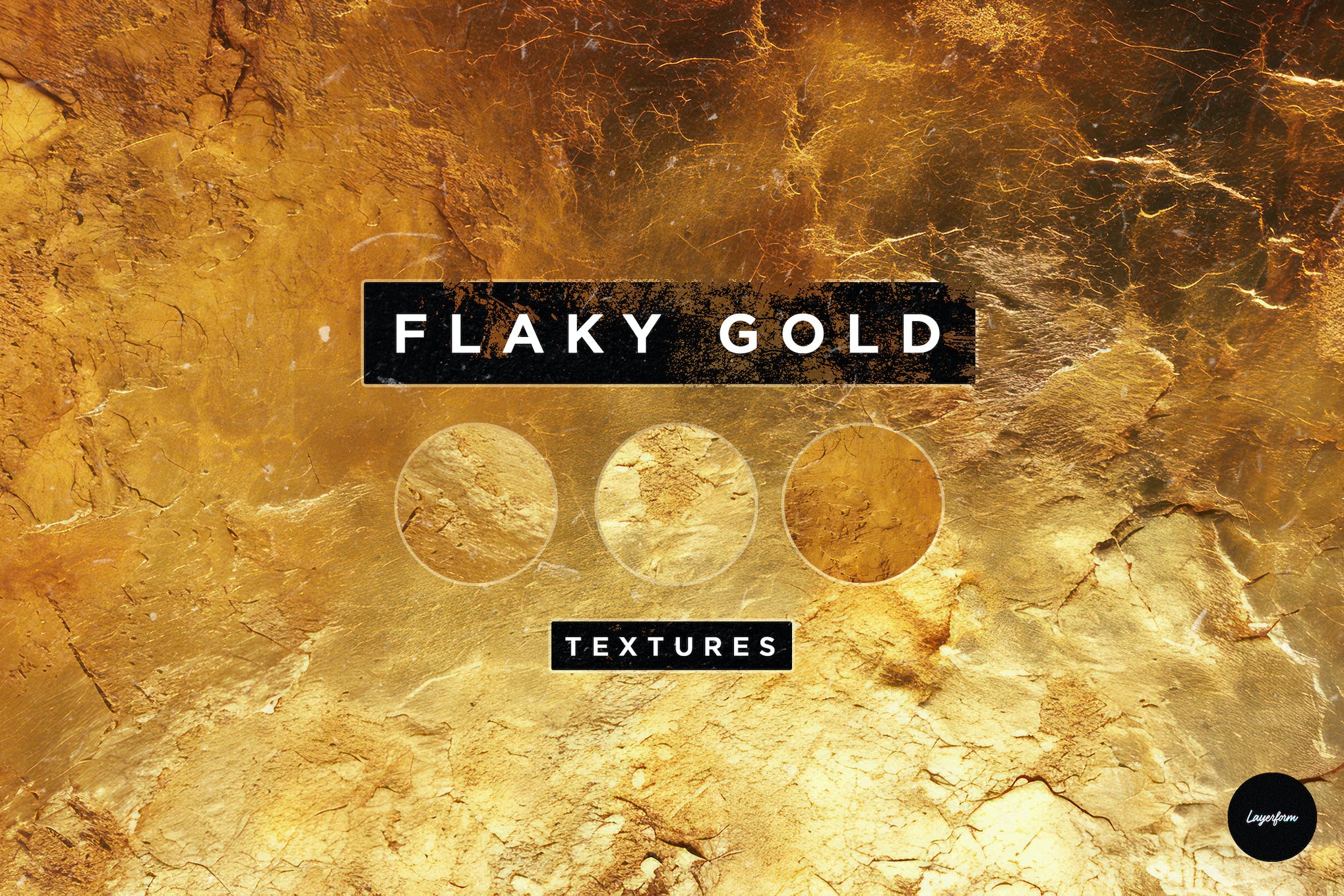 Flaky Gold Texture Pack for Photoshop