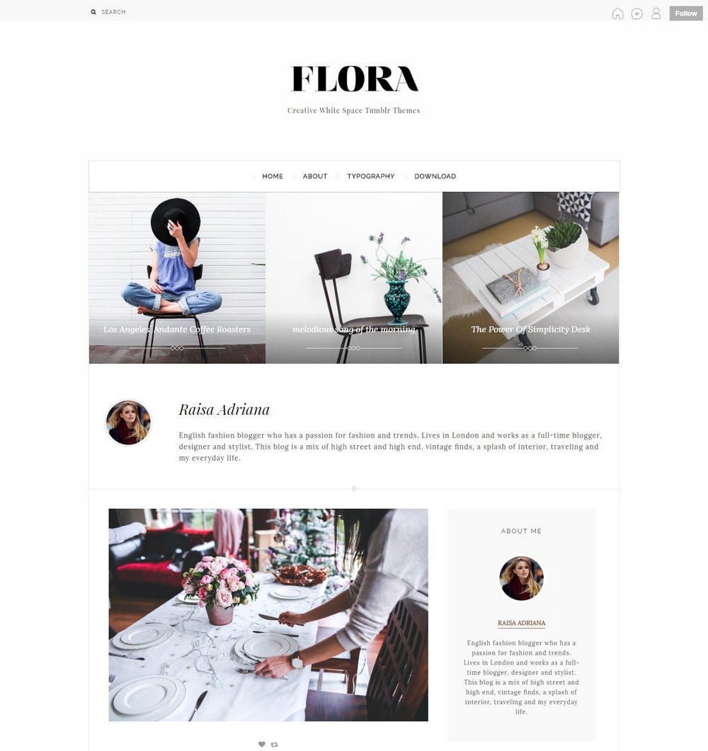 flora-one-column-tumblr-theme