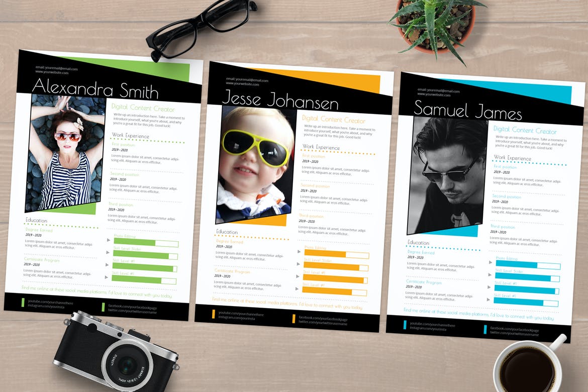 resume template indesign free download