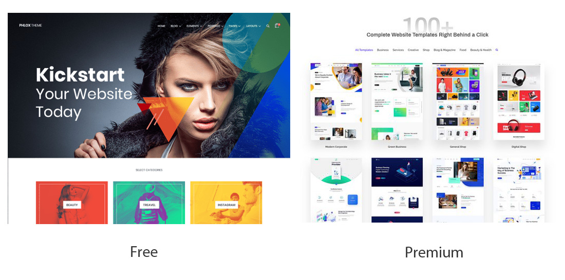 free vs premium themes