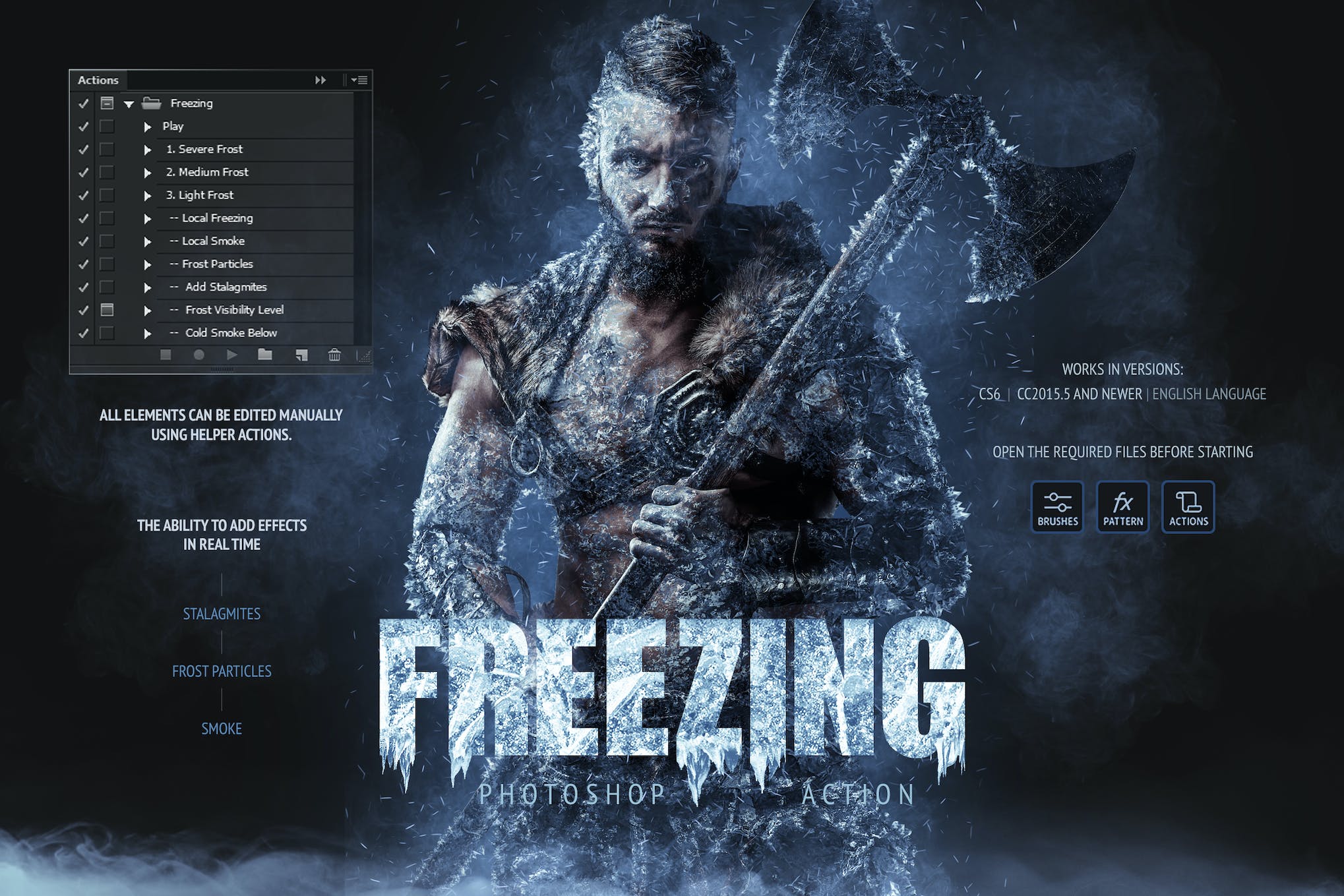 Freezing Ice Photoshop Action