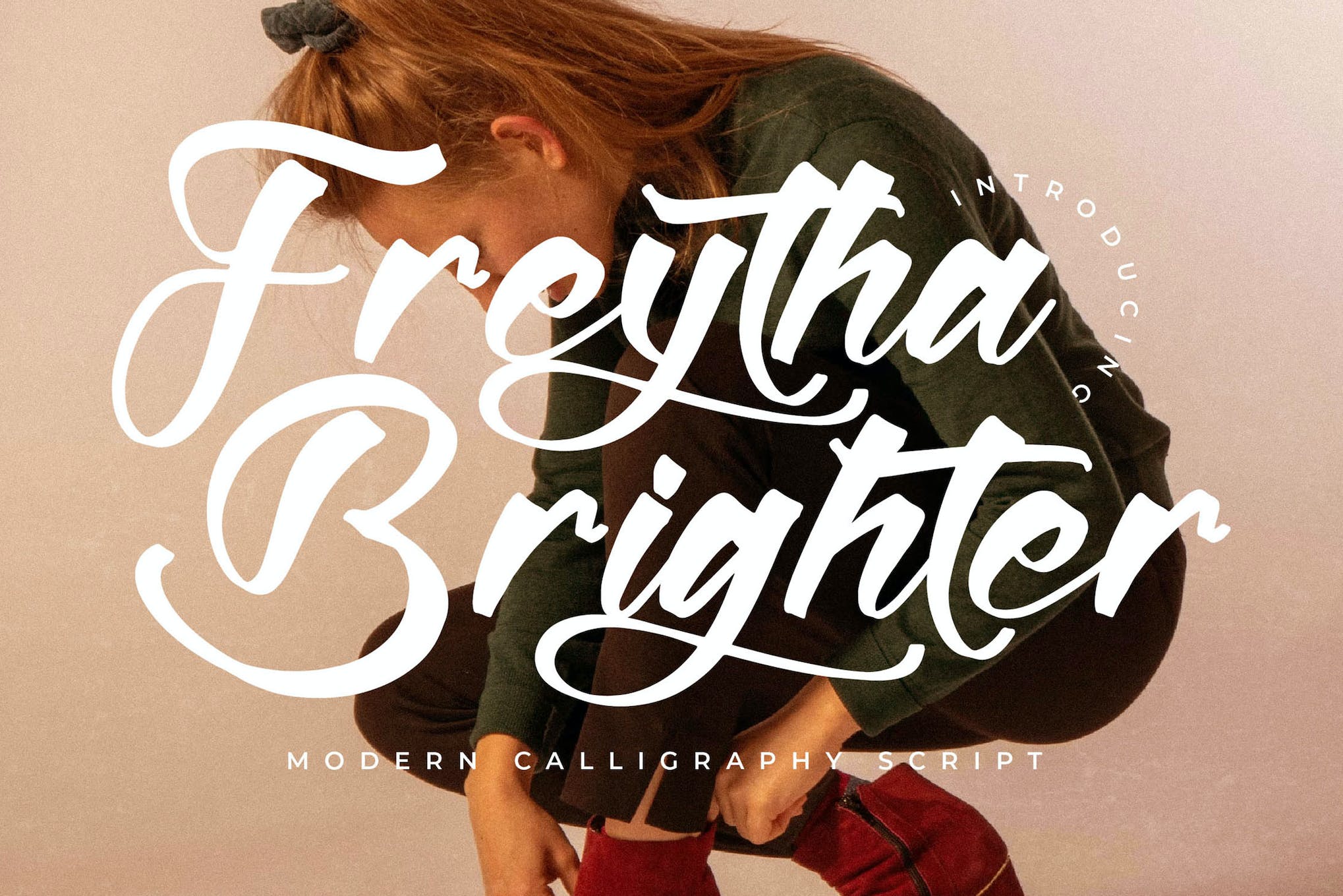 Freytha Brighter - Modern Calligraphy Script