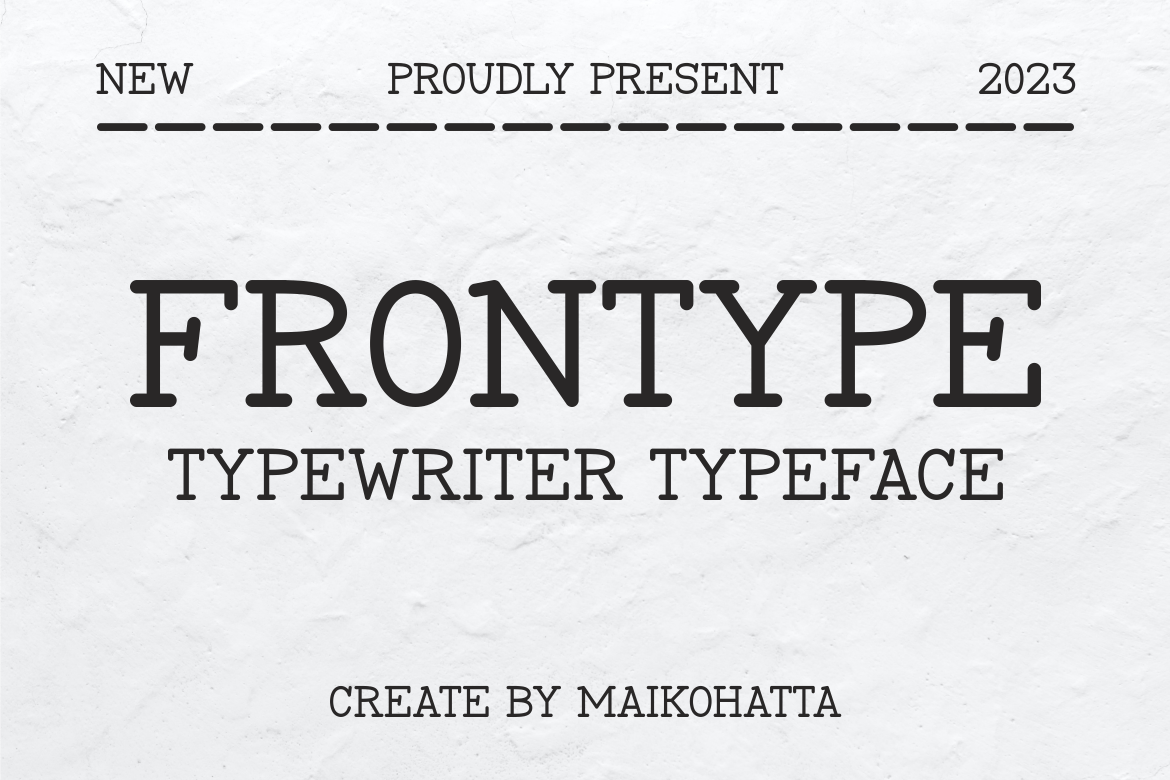 Frontype Typewriter Typeface