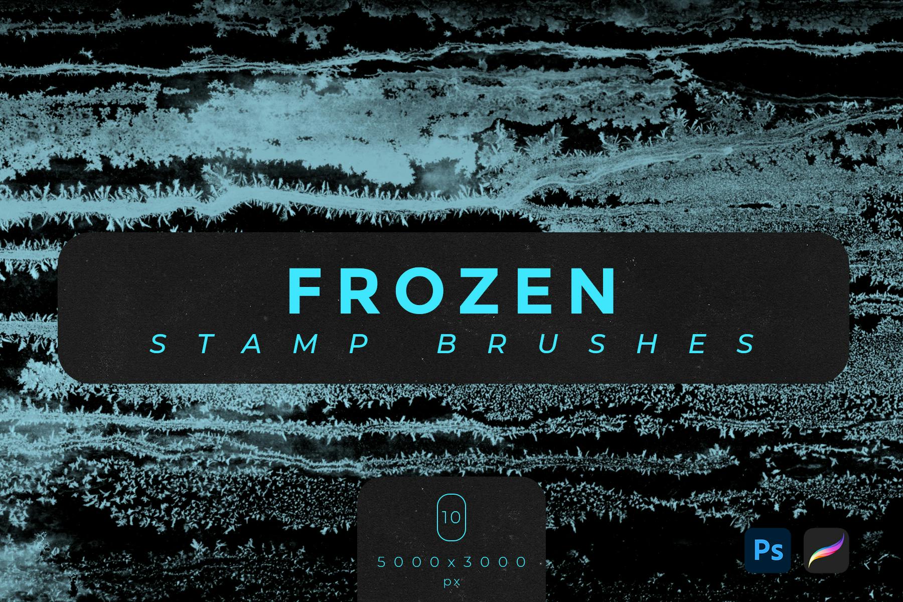 Frozen Stamp Brushes for Photoshop