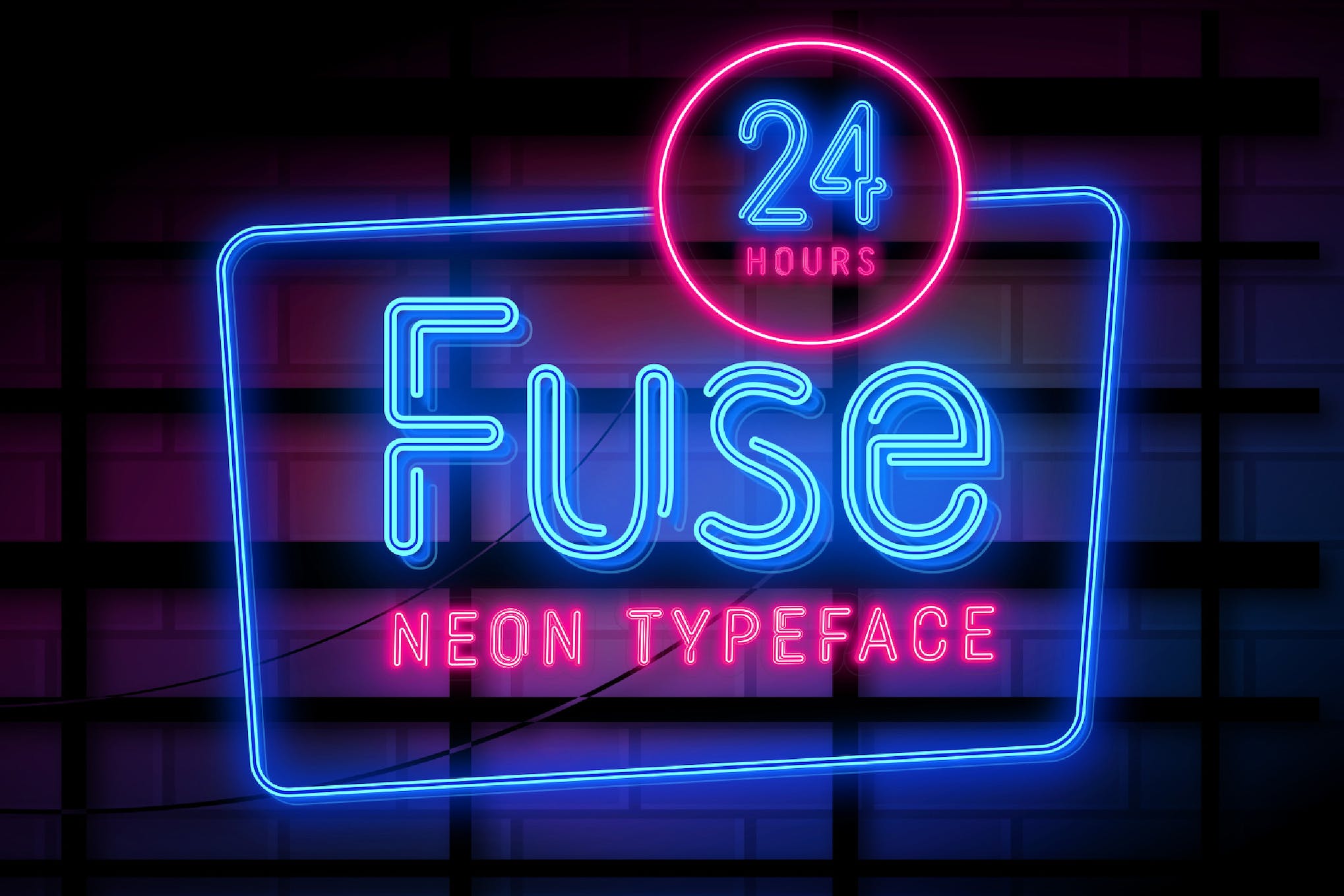 Fuse Realistic Neon Typeface