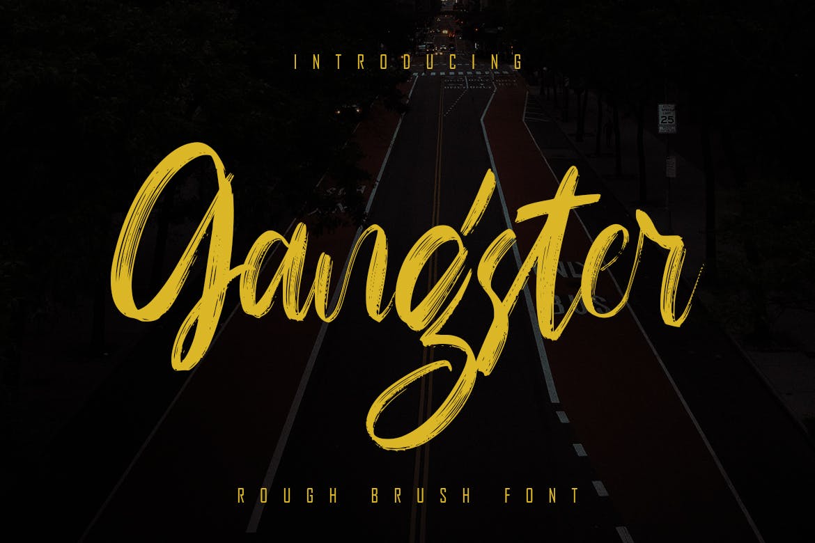 Gangster Rough Brush Font