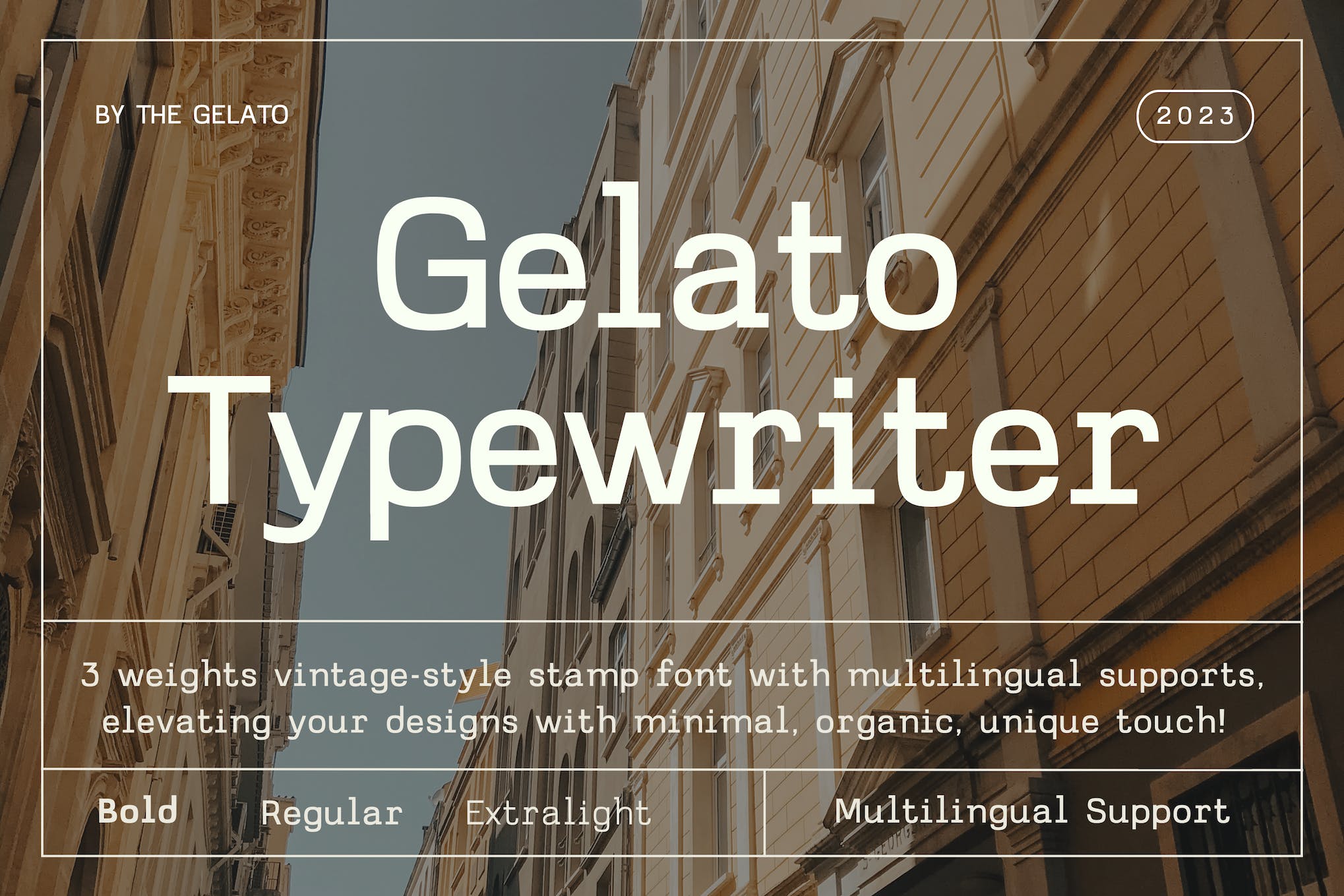 Gelato Typewriter Vintage Stamp Font