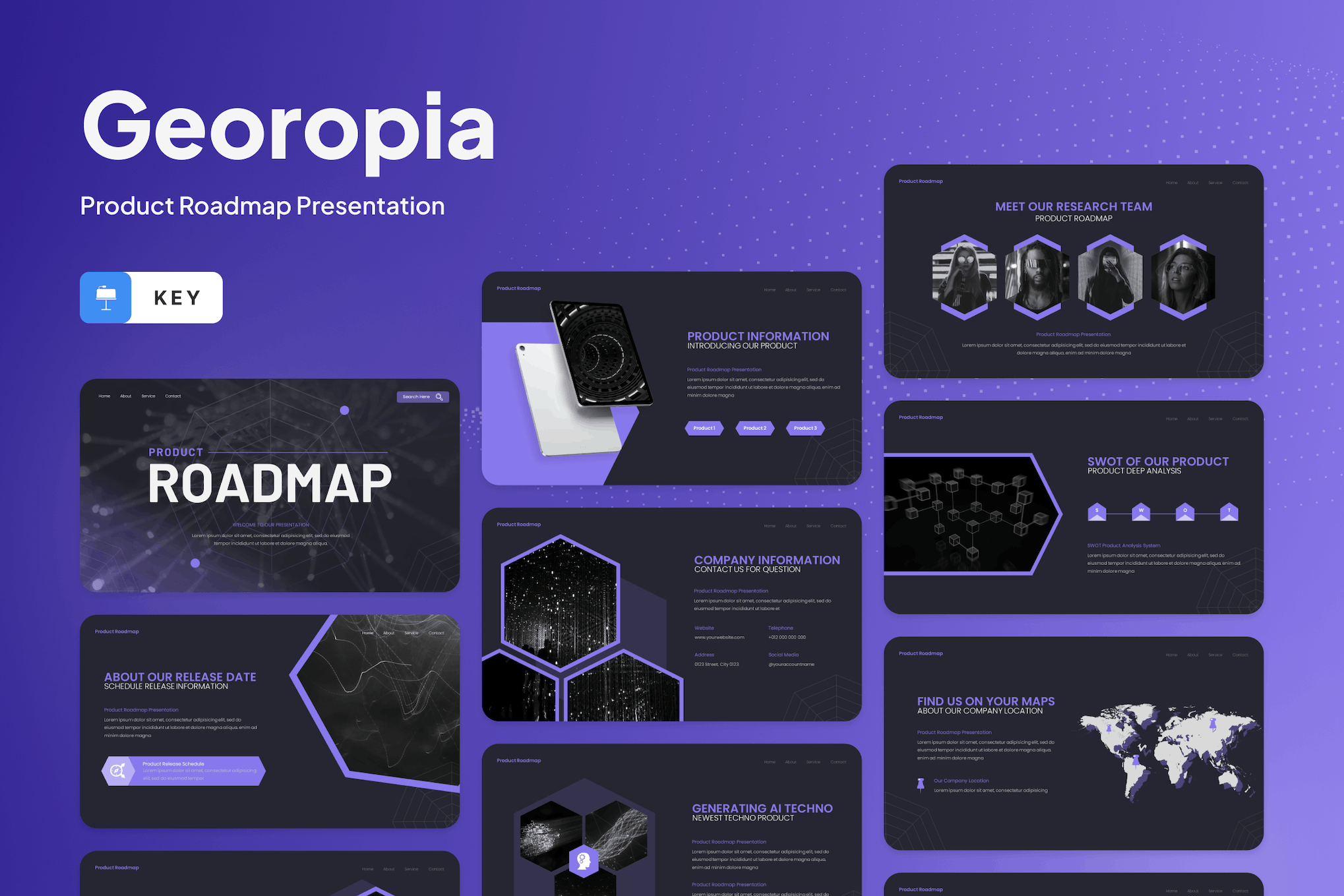 Georopia - Product Roadmaps Keynote Template