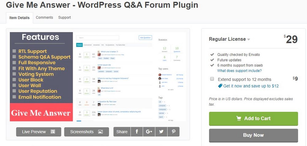 give me answer plugin