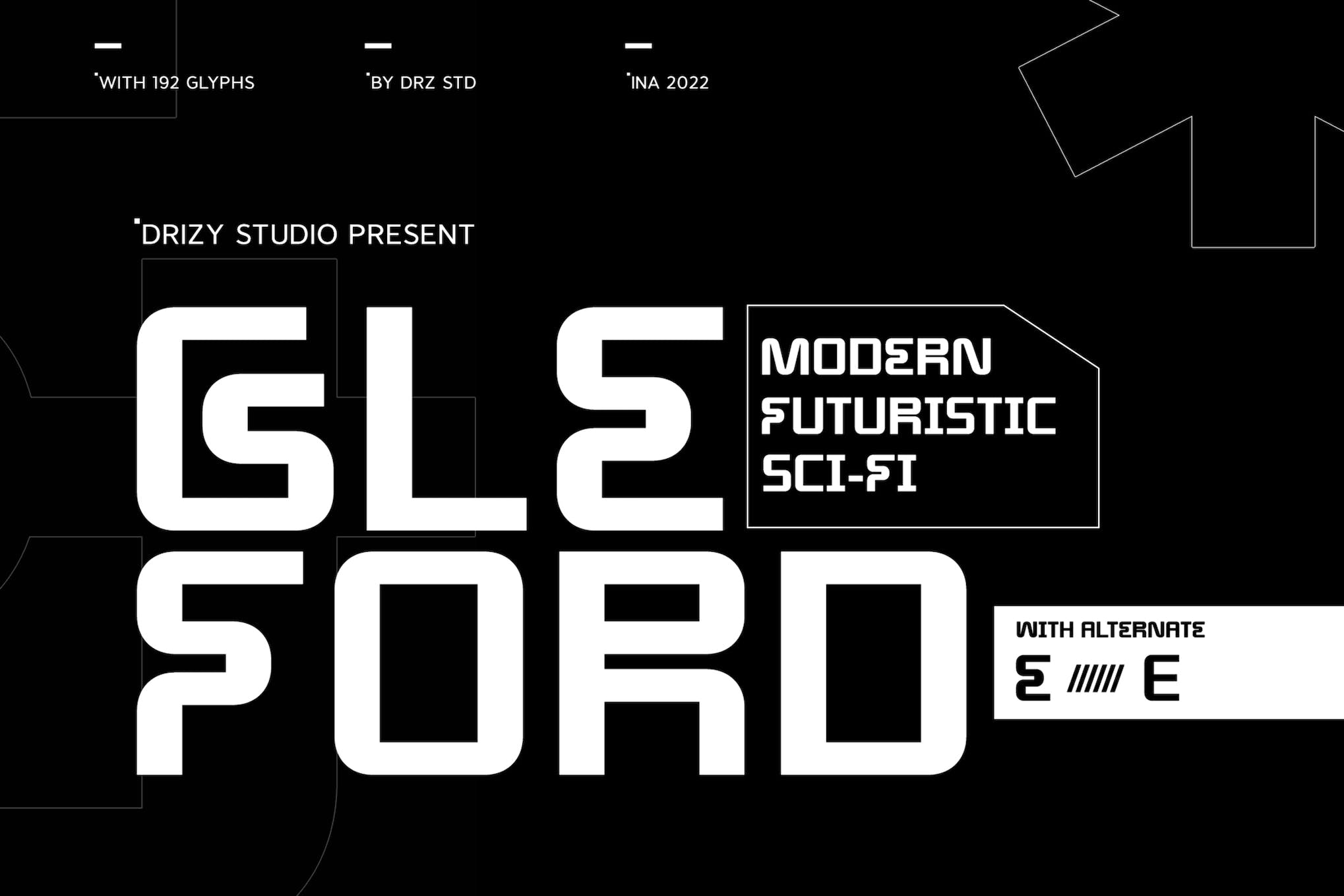 Gleford Sci-Fi Typeface