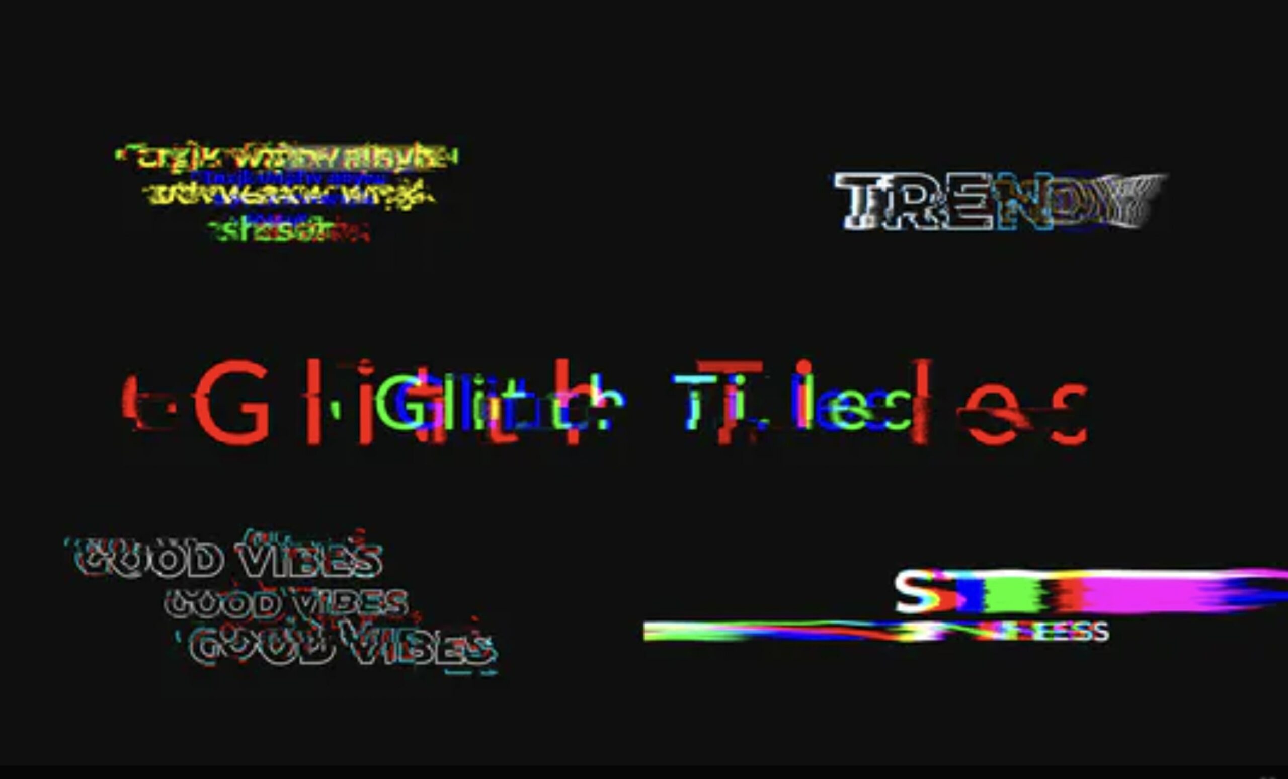 glitch effect after effects