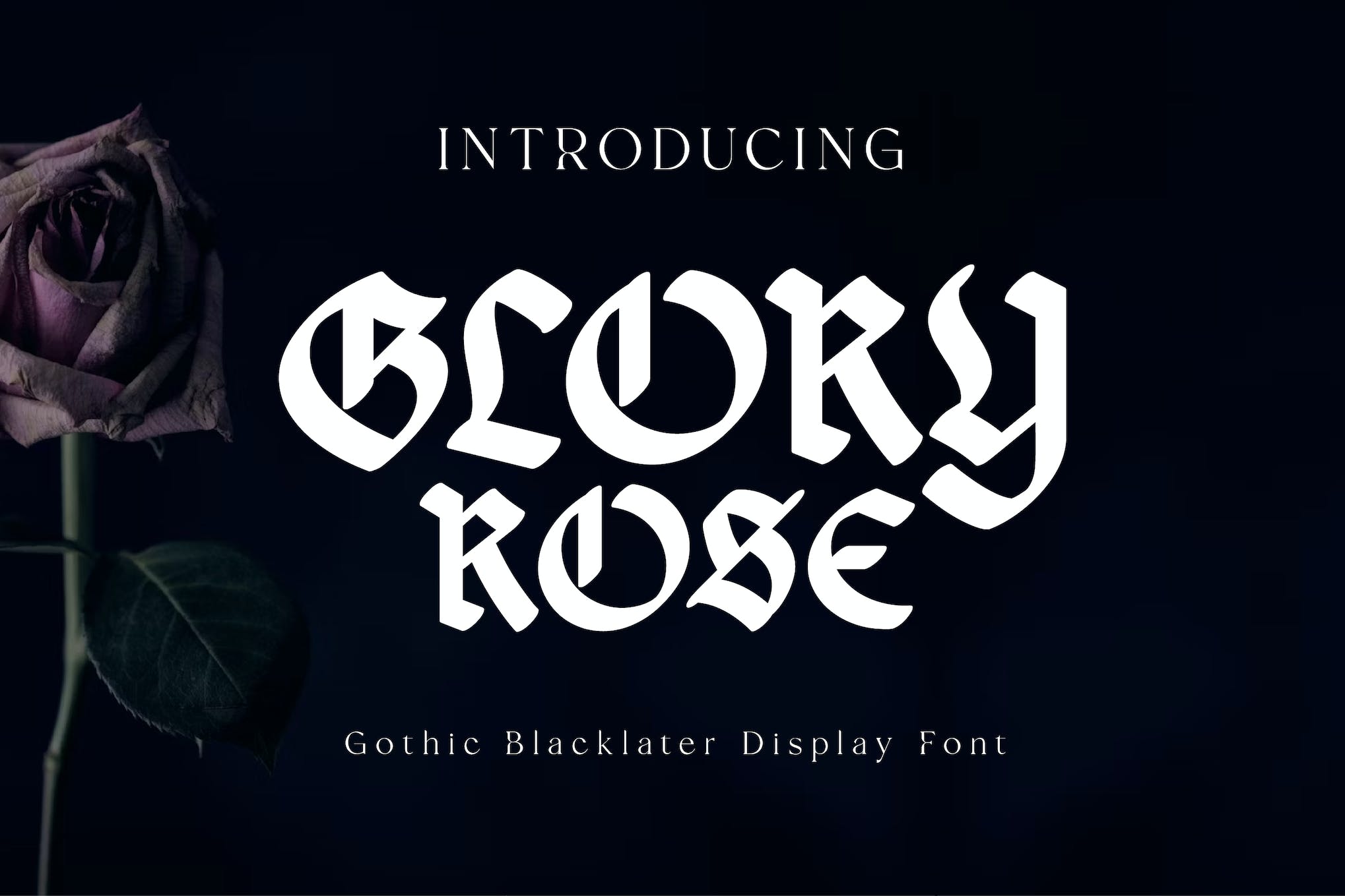 Glory Rose Gothic Typeface