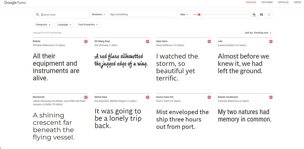 google fonts